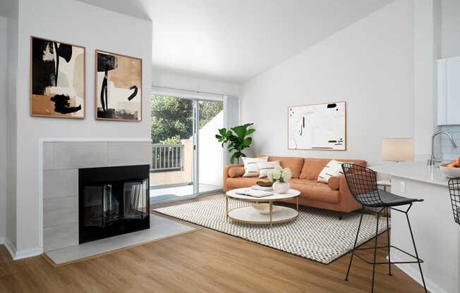 Living Room with Hard Surface Flooring