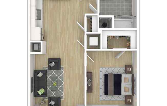 1 bed, 1 bath, 644 sqft, $4,055