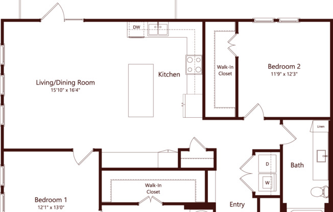 2 beds, 2 baths, 1,289 sqft, $2,527, Unit 3122