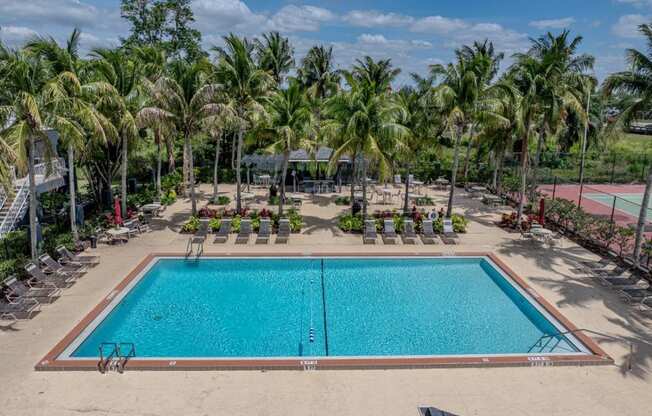 The Park at Positano Apartments in Fort Meyers, Florida Pool with Lounge Chairs