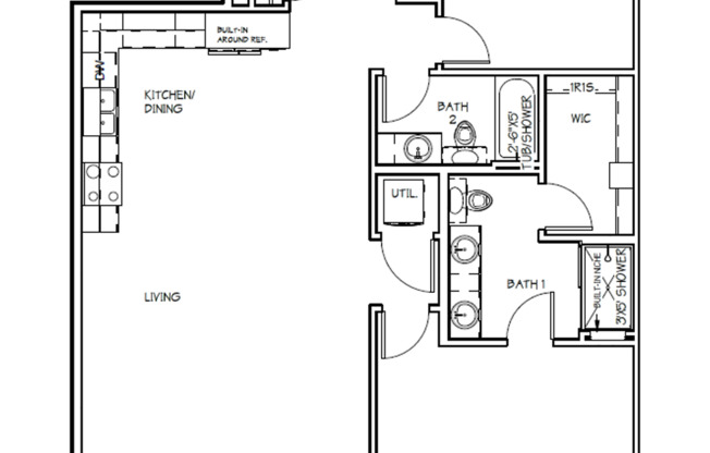 2 beds, 2 baths, 1,111 sqft, $2,395, Unit 307