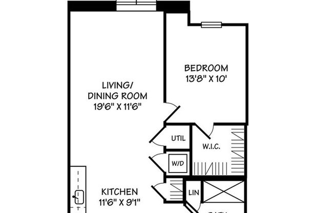 1 bed, 1 bath, 642 sqft, $2,795, Unit 202