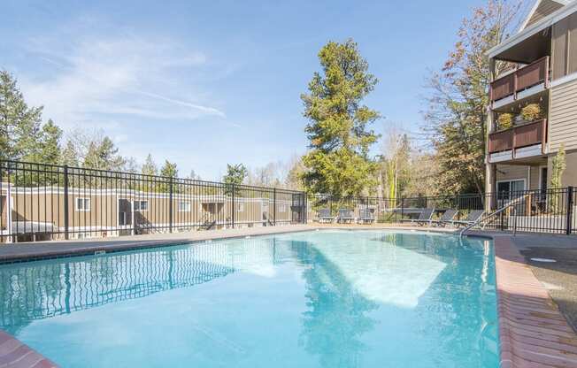 the swimming pool at our apartments