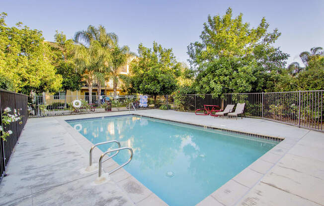 the pool at the preserve apartments at Dronfield Astoria, Sylmar, CA