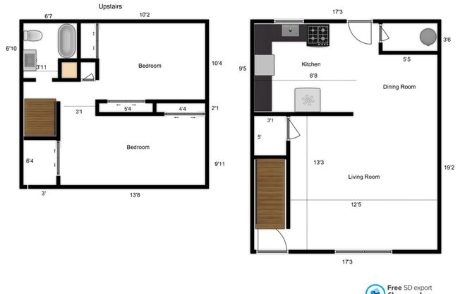 2 beds, 1 bath, 903 sqft, $1,240, Unit G-4
