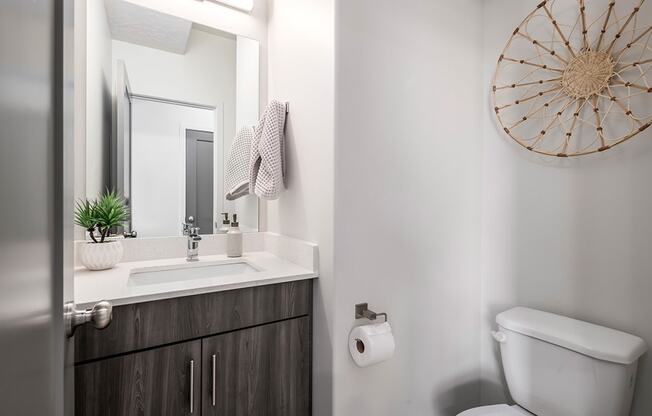 bathroom mirror at Banner Hill, Bluffdale Utah