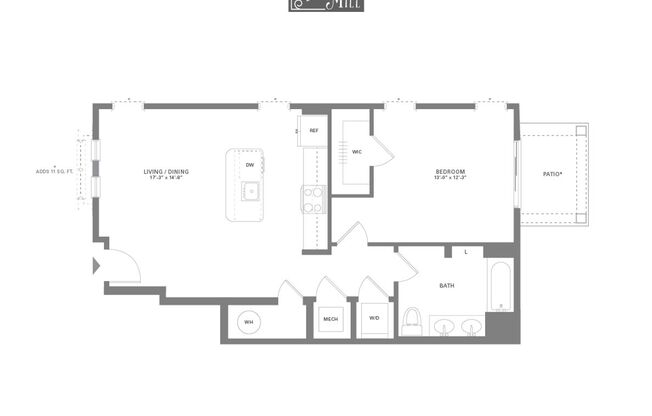1 bed, 1 bath, 787 sqft, $2,150, Unit 1210