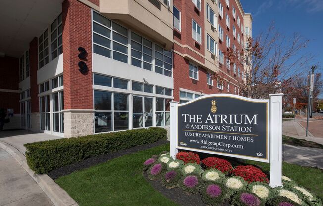 The Atrium @ Anderson Station: In-Unit Washer & Dryer, Cold Water Included, Fitness Center, and Cat & Dog Friendly