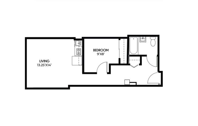 1 bed, 1 bath, 487 sqft, $1,299, Unit 1209