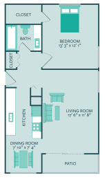 1 bed, 1 bath, 724 sqft, $1,000