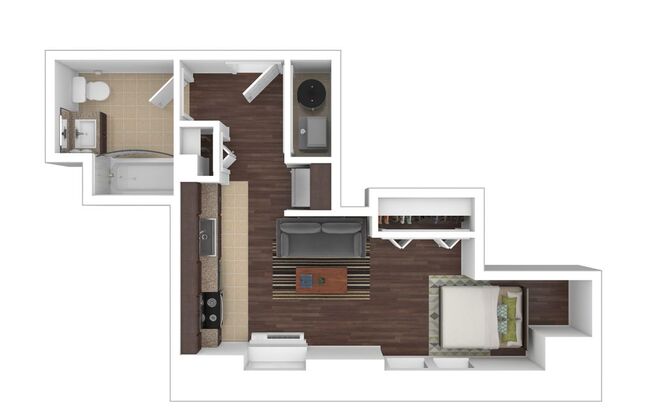 Studio, 1 bath, 472 sqft, $2,045, Unit P-2005