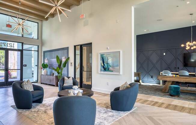 Clubhouse entry hall.