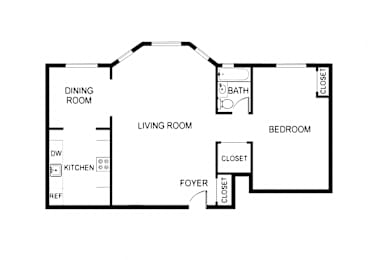 1 bed, 1 bath, 610 sqft, $1,684
