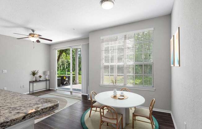 Separate Dining Area With Wood-Style Floors