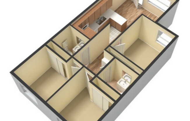 3 beds, 2 baths, 950 sqft, $3,895