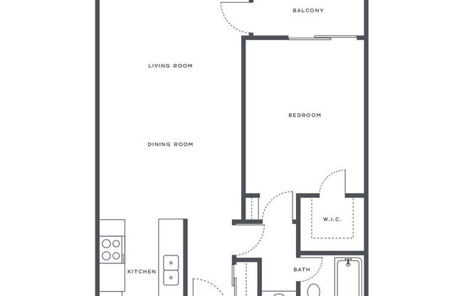 1 bed, 1 bath, 700 sqft, $2,320