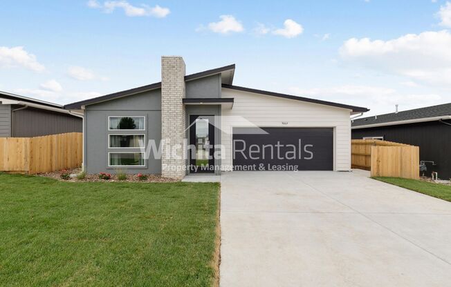 Brand new build - 3 bedroom 2 bath home in SE Wichita **$500 off first month's rent**