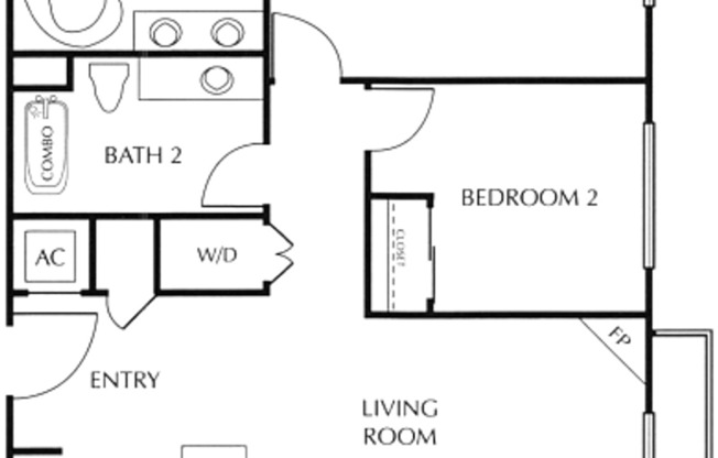2 beds, 2 baths, 1,176 sqft, $2,800, Unit 404