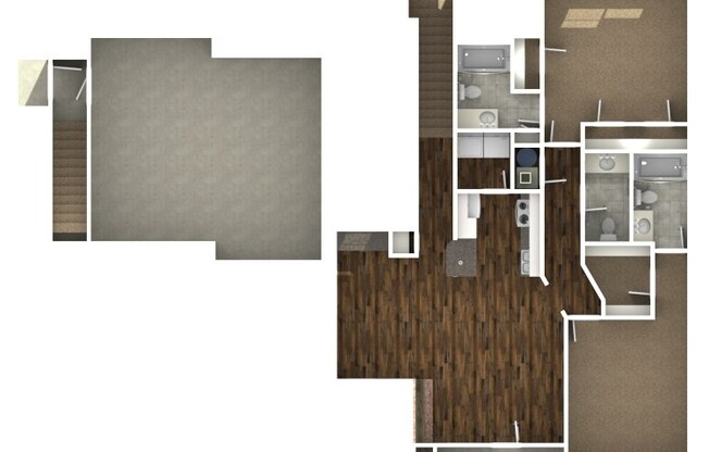 2 beds, 2.5 baths, 1,327 sqft, $1,795