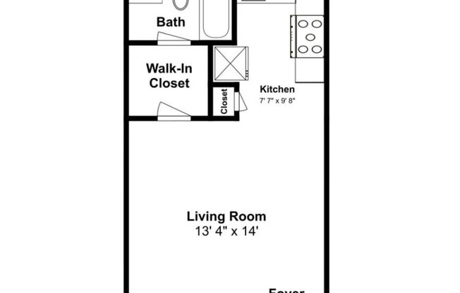 Studio, 1 bath, 400 sqft, $1,029, Unit L2