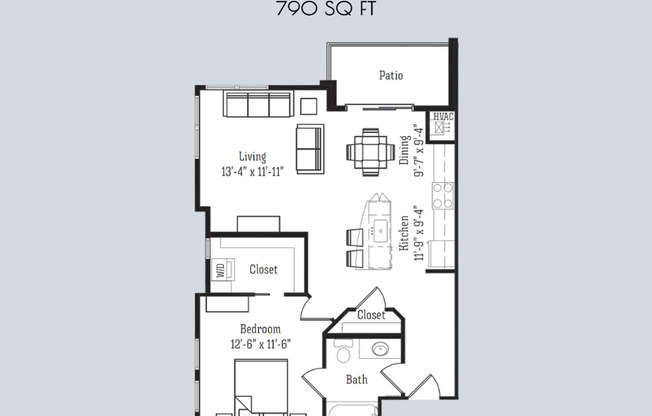 1 bed, 1 bath, 790 sqft, $1,800, Unit 8328 Globe Drive - 309