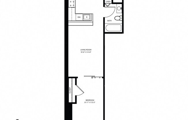 1 bed, 1 bath, 789 sqft, $1,207