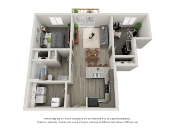 1 bed, 1 bath, 829 sqft, $1,015