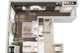 Studio, 1 bath, 567 sqft, $895, Unit Bldg 5 Apt 5320