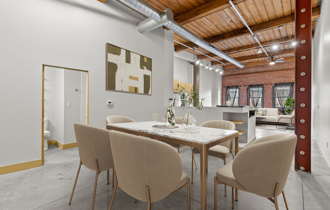 Contemporary open-concept dining areas