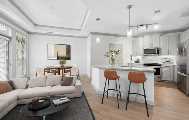 Living Room with Hard Surface Flooring