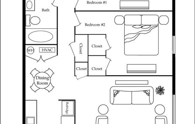 2 beds, 1 bath, 900 sqft, $1,325, Unit 506