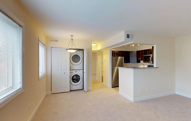 Kitchen With Laundry Area at Woodlee Terrace Apartments, Virginia, 22192