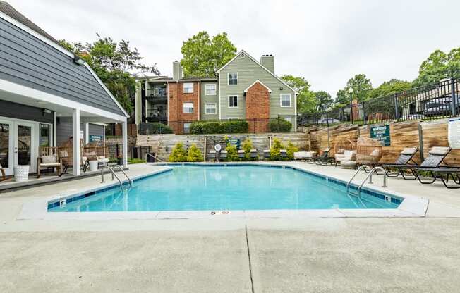 the swimming pool at our apartments