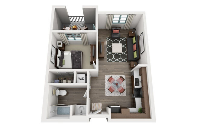 1 bed, 1 bath, 606 sqft, $2,748