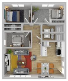 3 beds, 2 baths, 1,100 sqft, $1,950