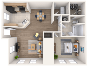 1 bed, 1 bath, 900 sqft, $2,250