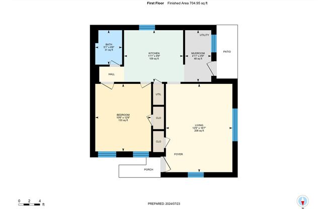 1 bed, 1 bath, 650 sqft, $820, Unit 671