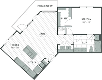 1 bed, 1 bath, 906 sqft, $1,779