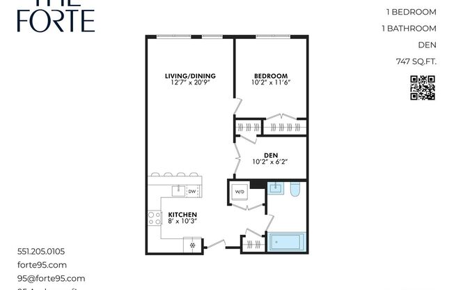 1 bed, 1 bath, 747 sqft, $2,949, Unit APT. 440