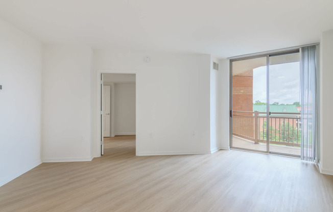 Living Room with Hard Surface Floor and Balcony
