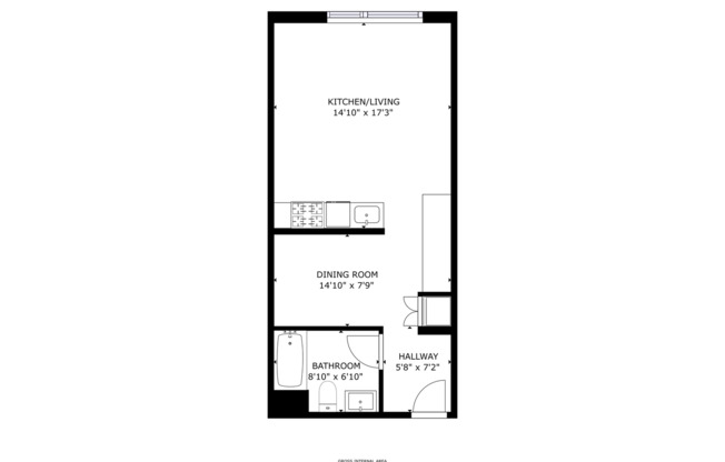 Studio, 1 bath, 473 sqft, $1,895, Unit 212