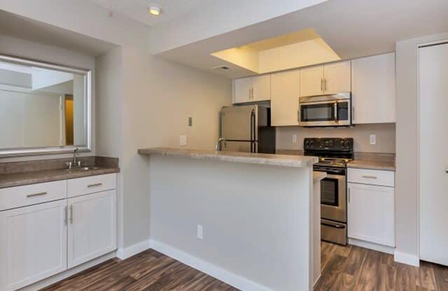 Kitchen with Wet Bar at Olive East Apartments