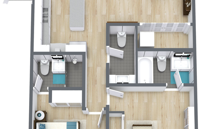 2 beds, 2.5 baths, 998 sqft, $4,295, Unit 2330-104