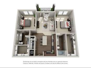 2 beds, 2 baths, 1,160 sqft, $1,773