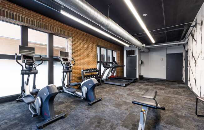 Modern Fitness Center at Harness Factory Lofts and Apartments, Indianapolis, 46204