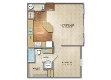 1 bed, 1 bath, 675 sqft, $1,303