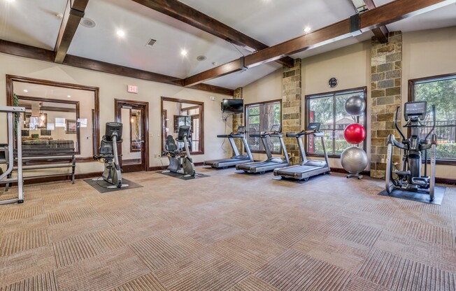Luxury Fitness Center at The Canyons Apartments, Fort Worth, Texas