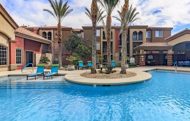 Resort Inspired Montecito Pointe Swimming Pool in Las Vegas, Nevada Apartment Rentals for Rent