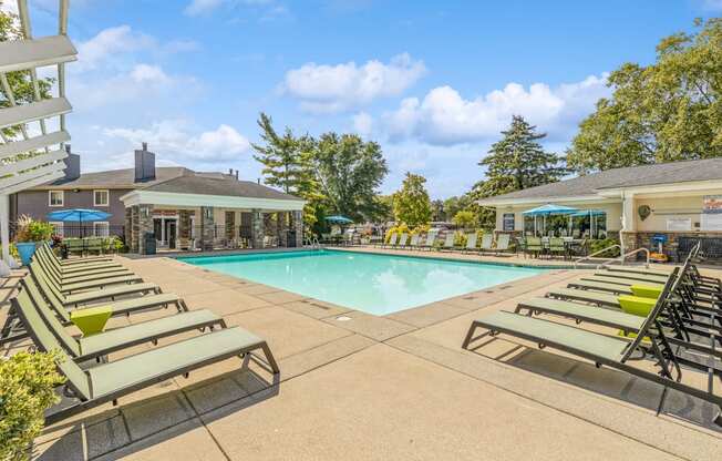 the swimming pool at our apartments