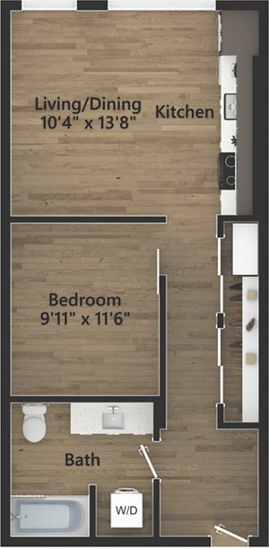 1 bed, 1 bath, 618 sqft, $2,470